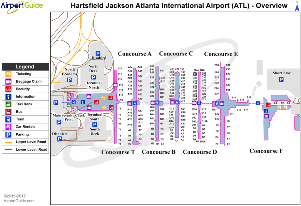 Atlanta international Airport map